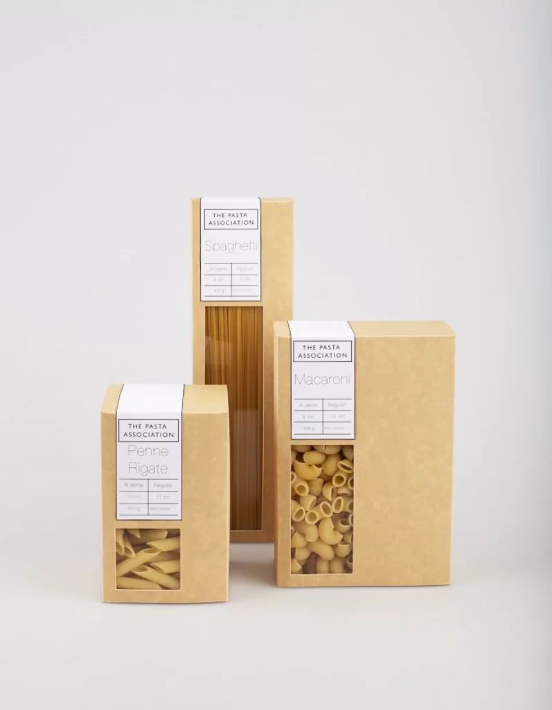 Pasta Spaghetti Macaroni Penne Rigate Brown White