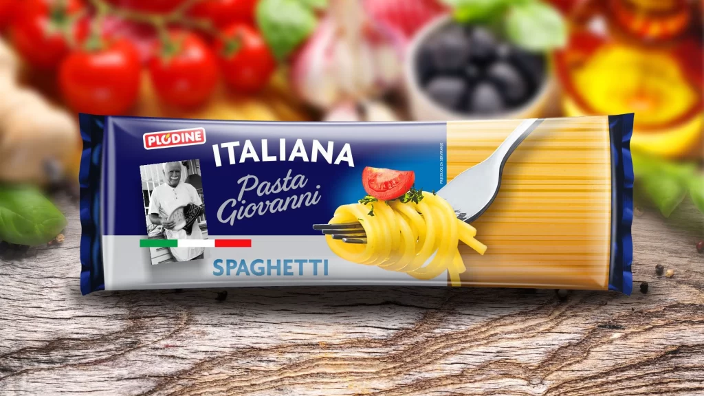 Pasta Spaghetti Plodine Blue Yellow Italian