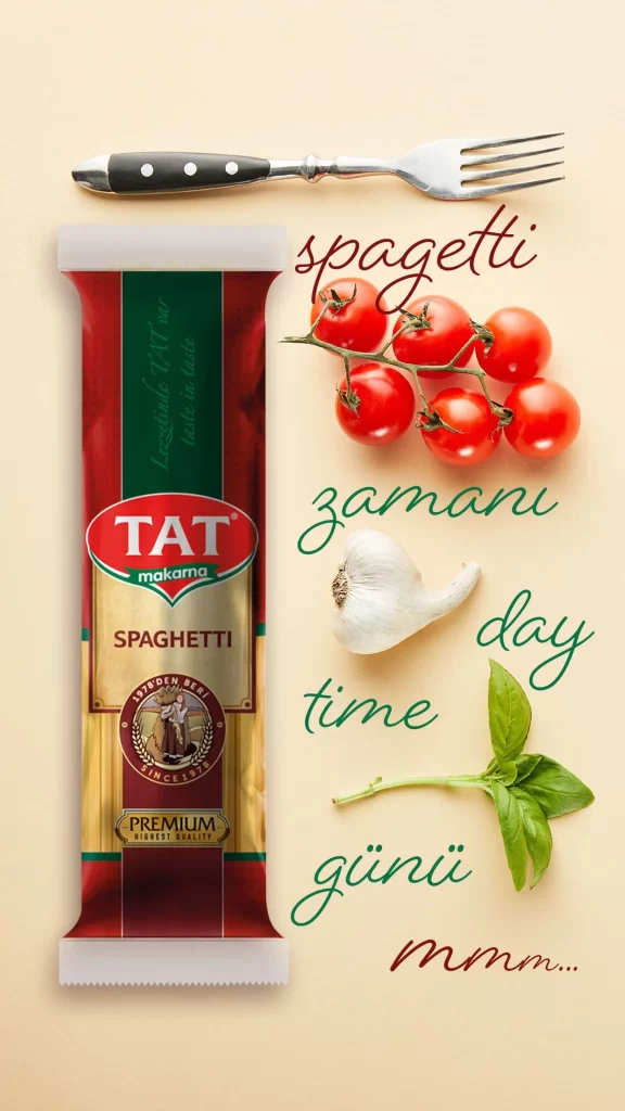 Pasta Spaghetti Tat Red Green Gold