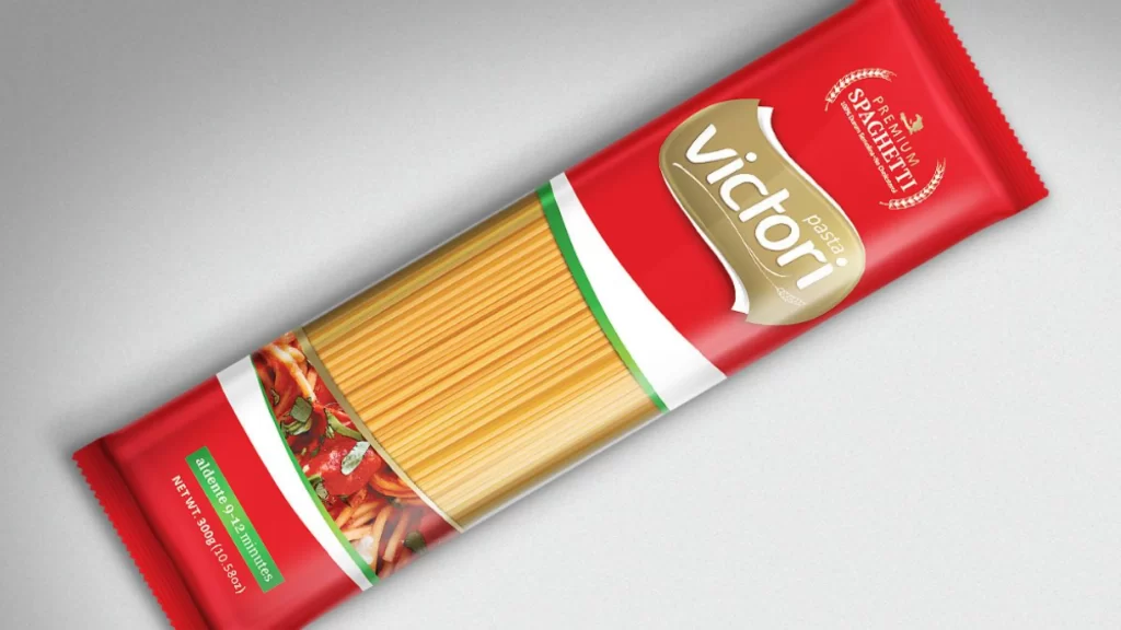 Pasta Spaghetti Victorini Red Gold Green
