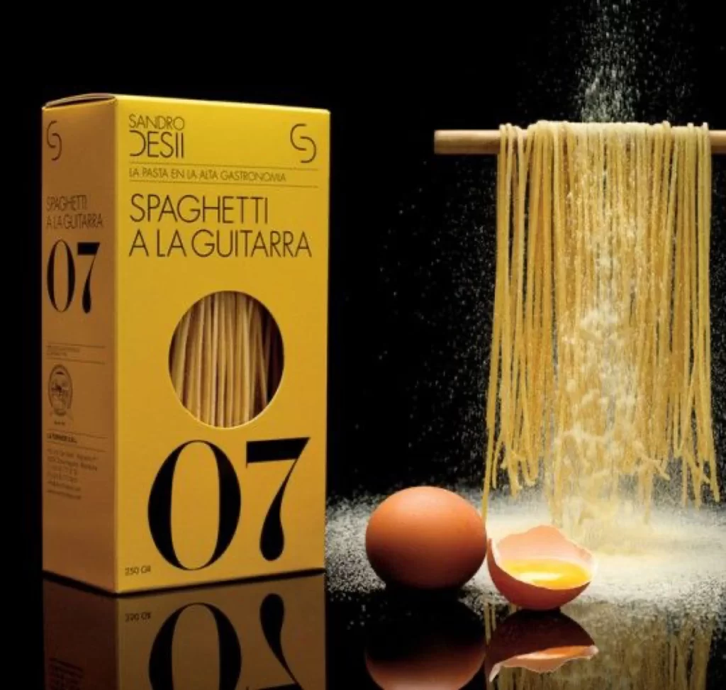 Pasta Spaghetti Yellow Black Minimalist