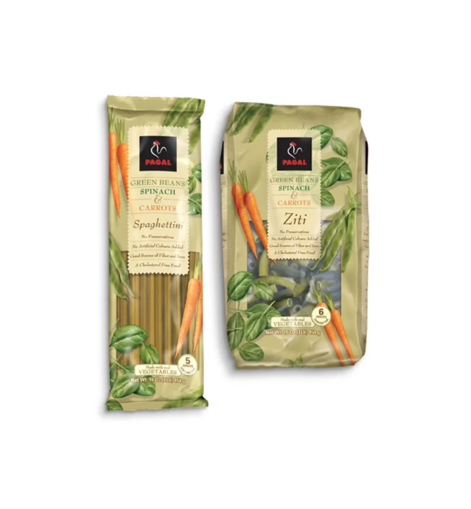 Pasta Spaghetti Ziti Vegetables Green Beans Spinach Carrots