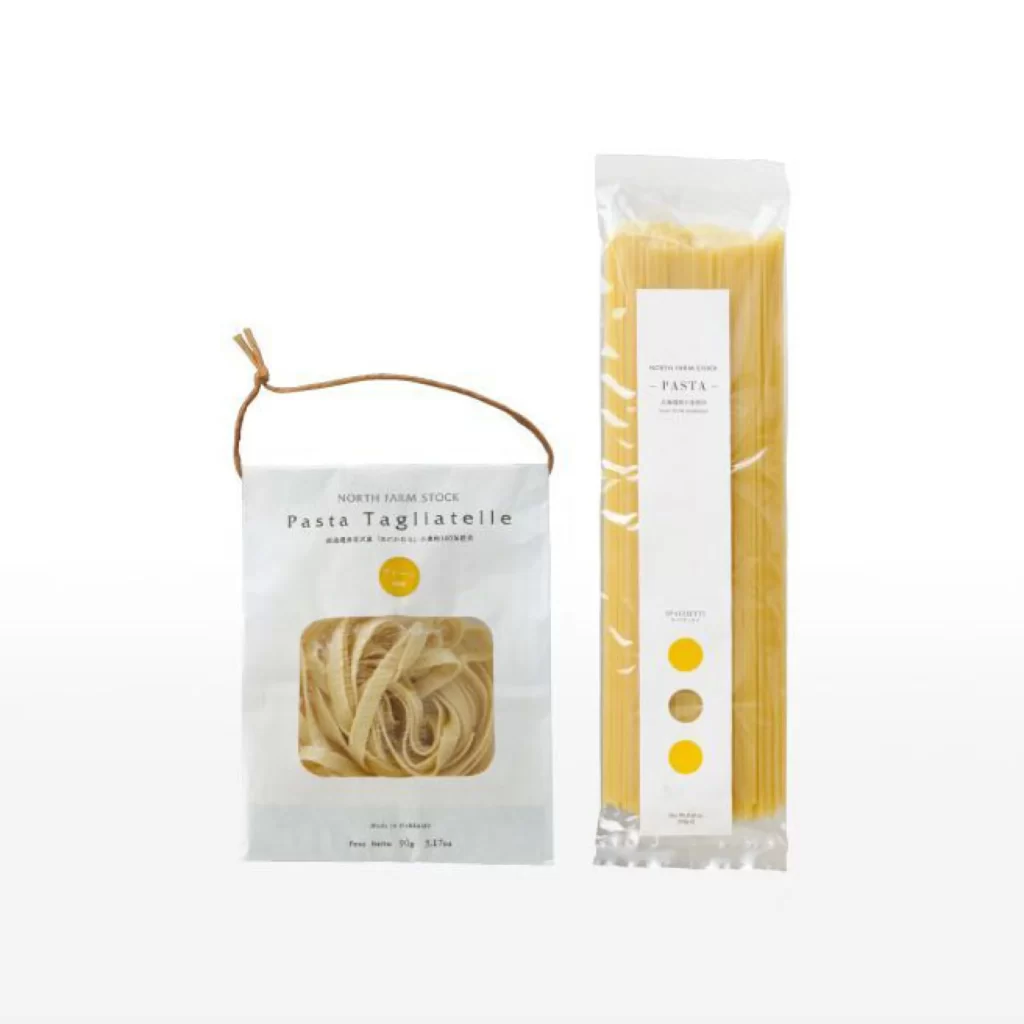 Pasta Tagliatelle North Farm Stock Yellow White Minimalist