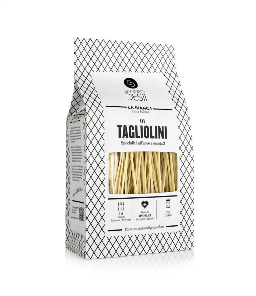 Pasta Tagliolini Sandro Desi White Black Modern