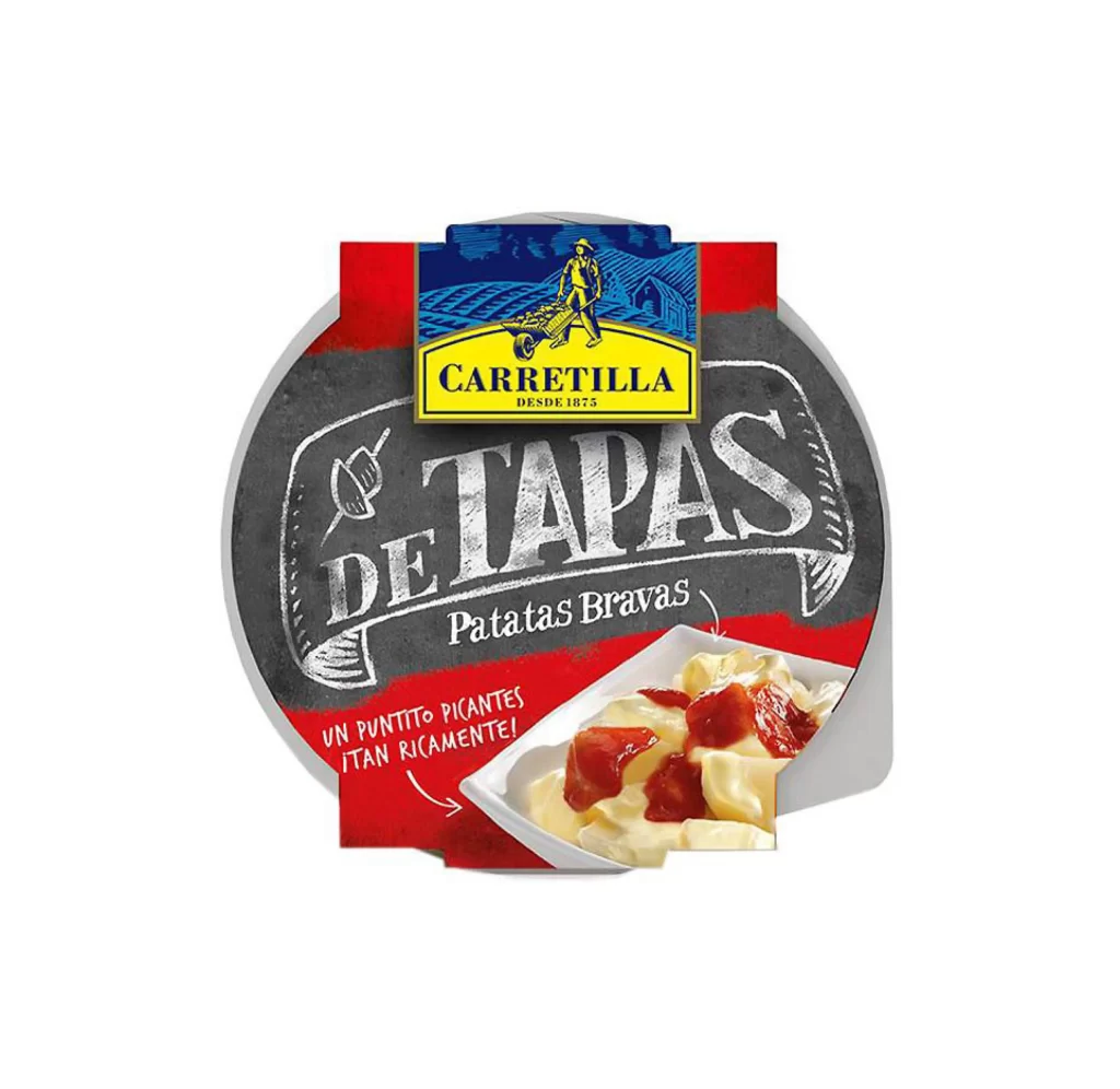 Pasta Tapas Carretilla Red Yellow Blue Illustration Typography