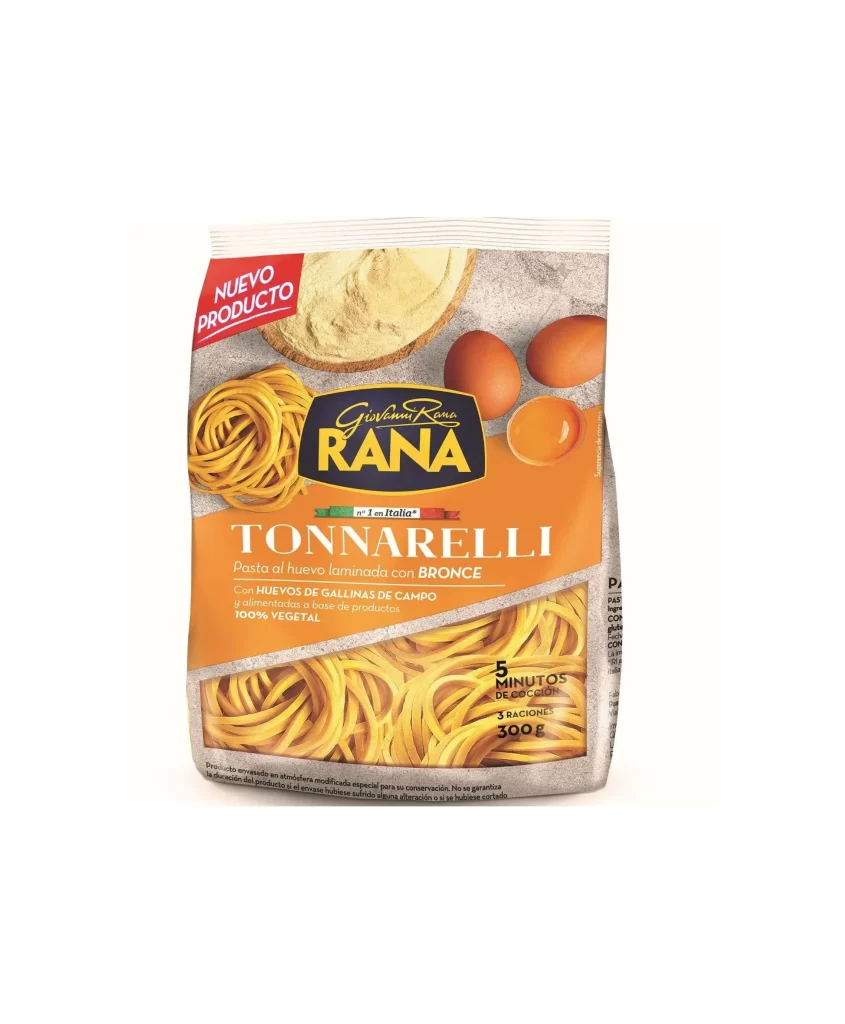 Pasta Tonnarelli Rana Yellow Orange Bronze