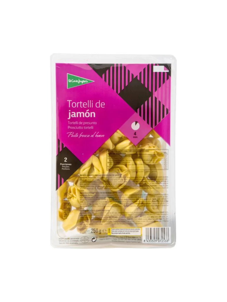 Pasta Tortelli Jamon El Corte Ingles Pink Black Yellow Modern