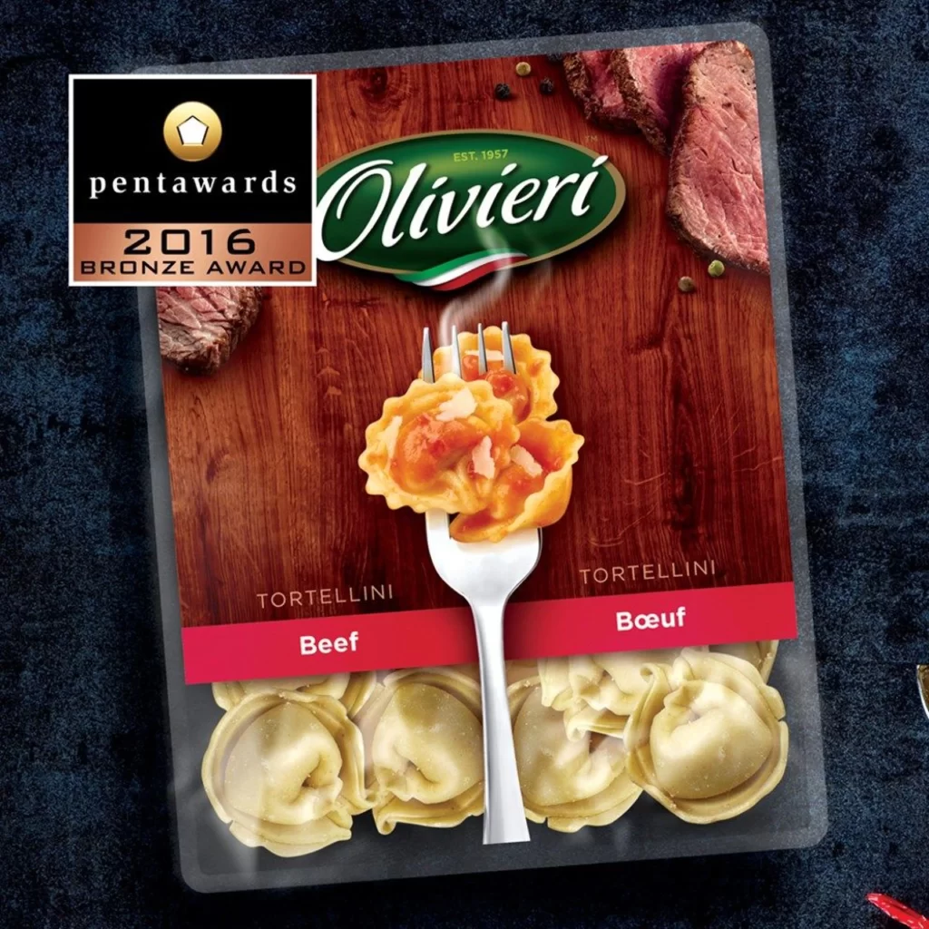 Pasta Tortellini Beef Red Green Bronzeaward