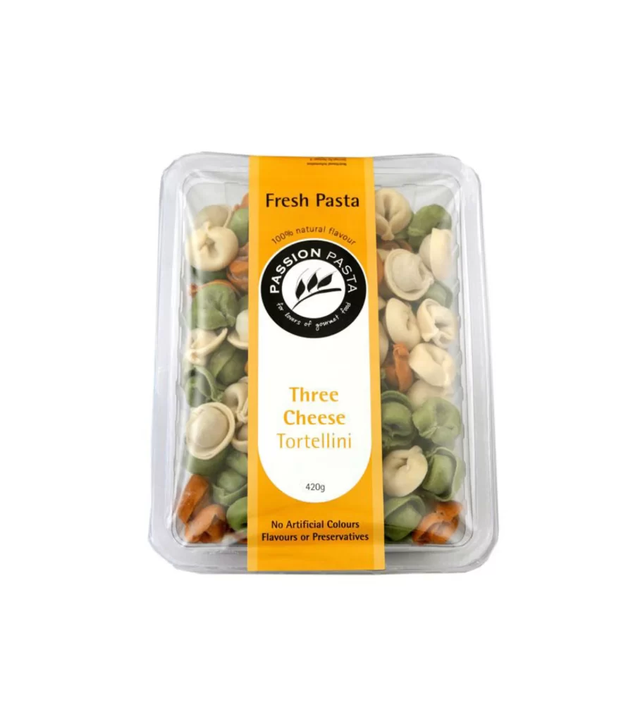 Pasta Tortellini Fresh Packaging Yellow Green