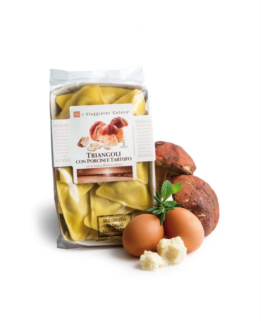 Pasta Triangoli Porcini Truffle Yellow Brown Brand
