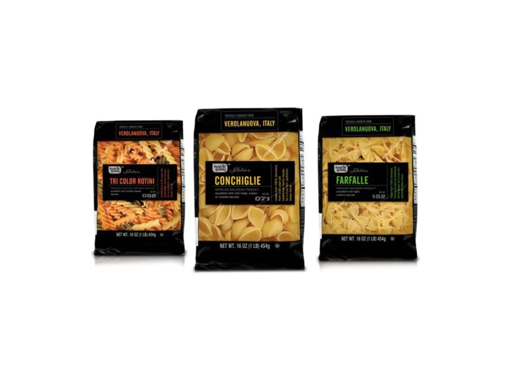 Pasta Tricolorrotini Conchiglie Farfalle Blackyellowgreen