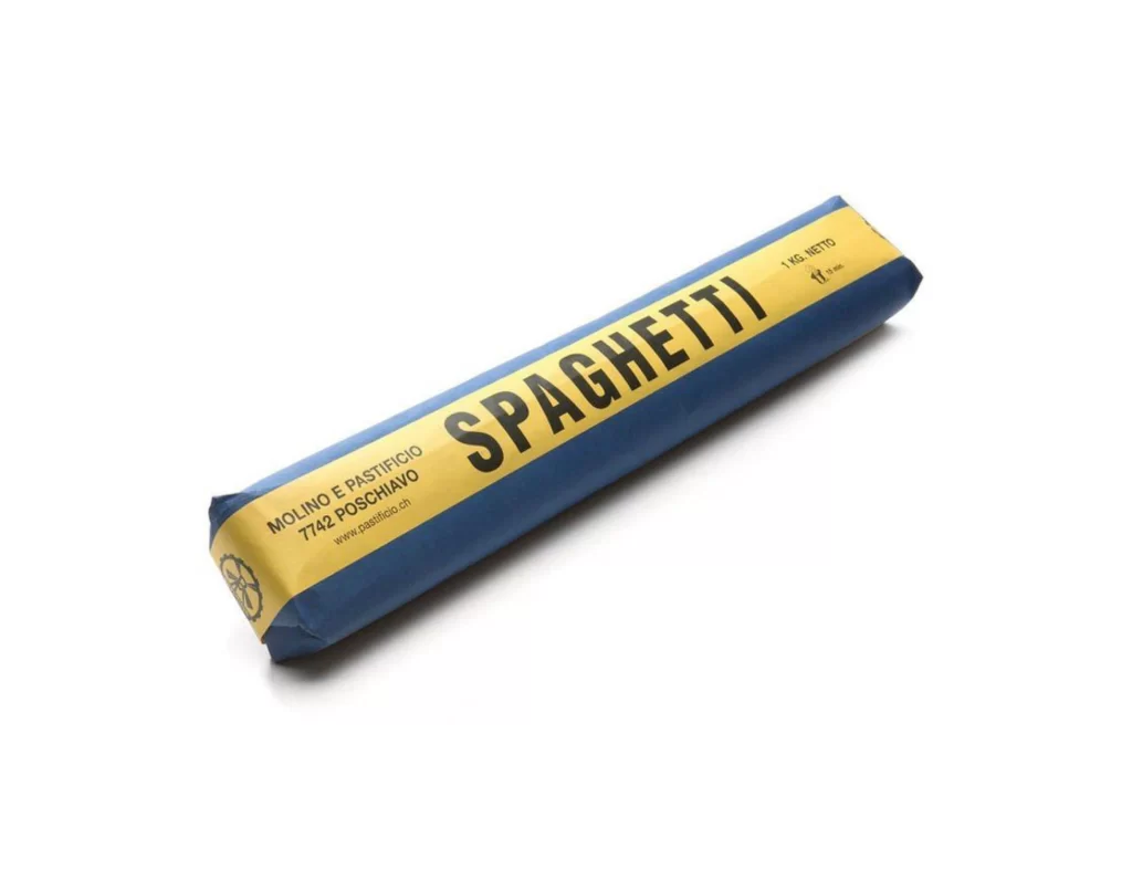 Pasta Yellow Blue Typography