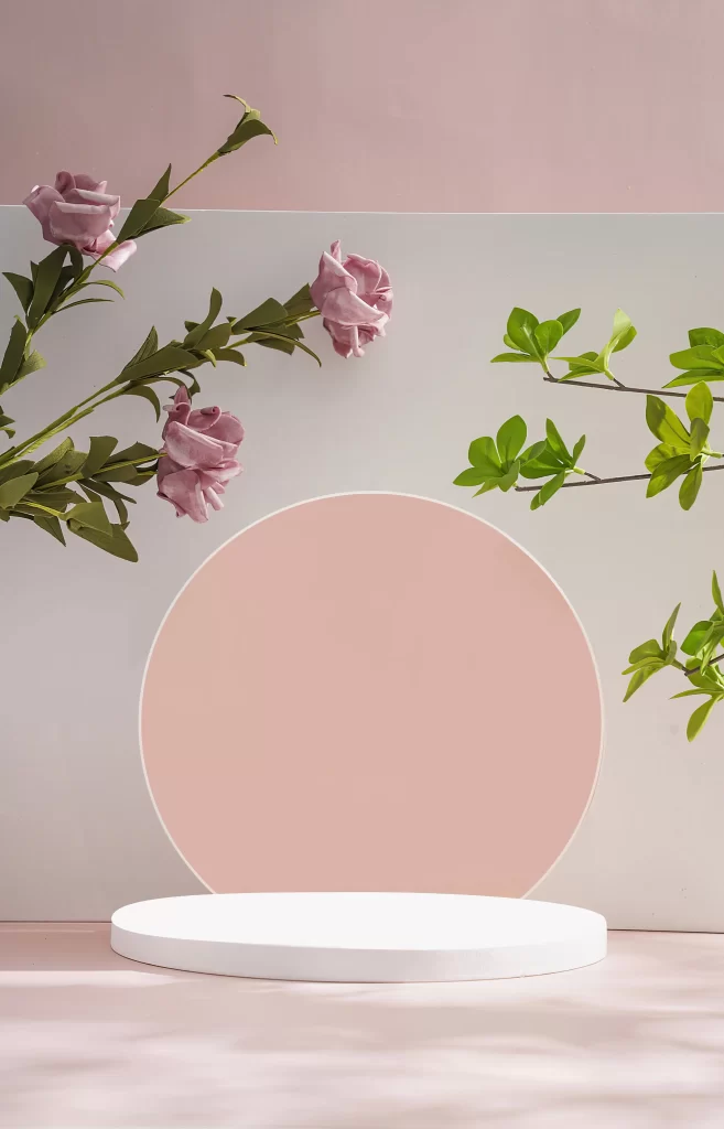 Pastel Flowers Minimalist Display