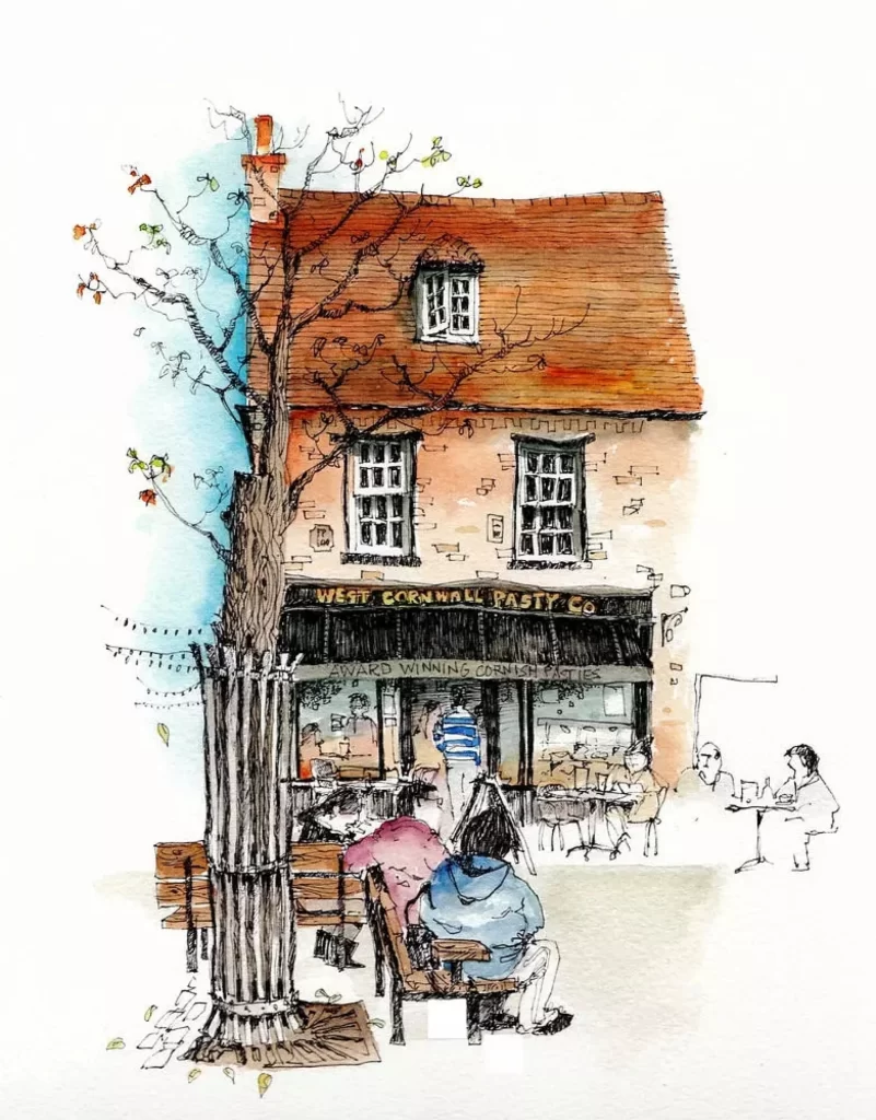 Pasty Shop Building Cafe Tree People