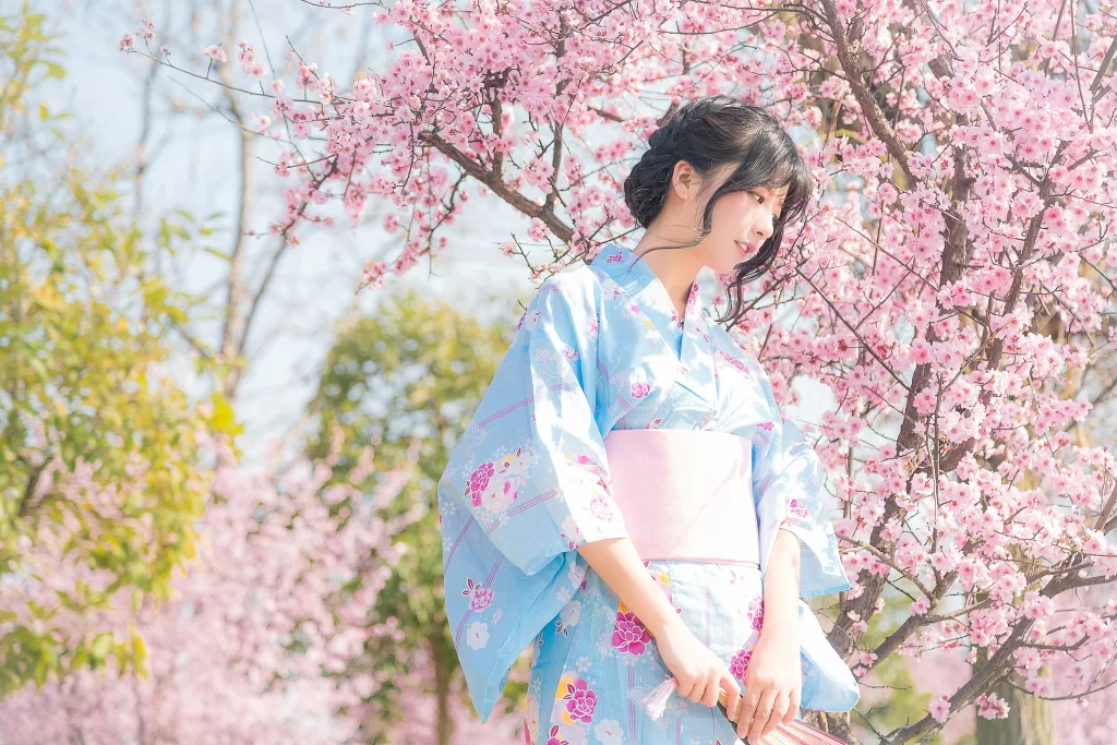 Peach Blossom Pink Blue Green Nature