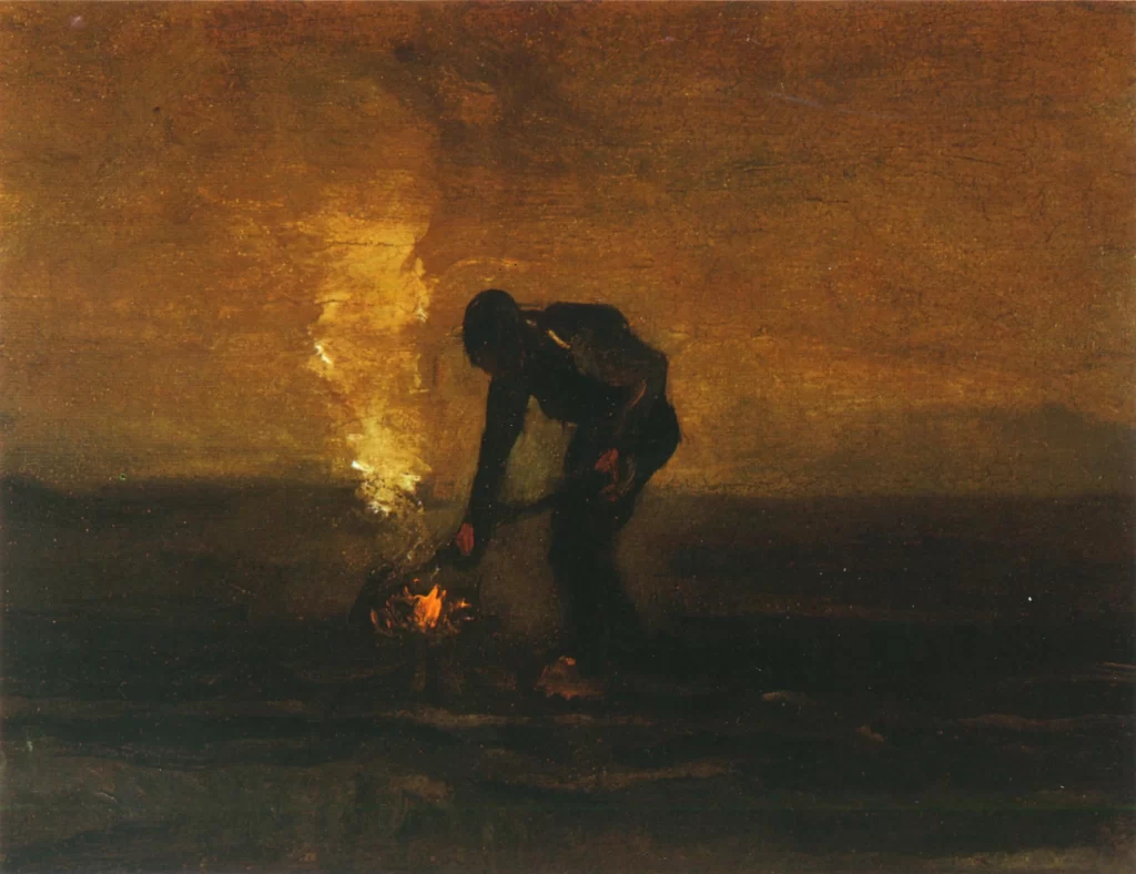Peasant Burning Weeds Van Gogh
