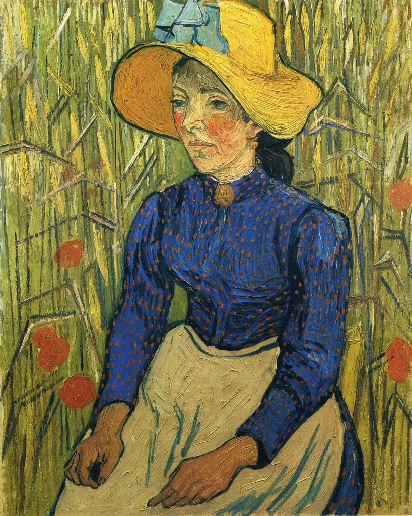 Peasant Girl with Yellow Straw Hat Van Gogh
