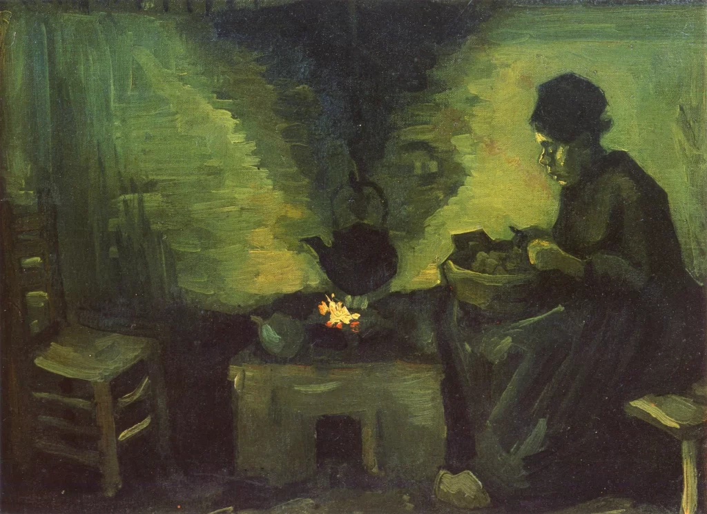 Peasant Woman by the Fireplace Van Gogh