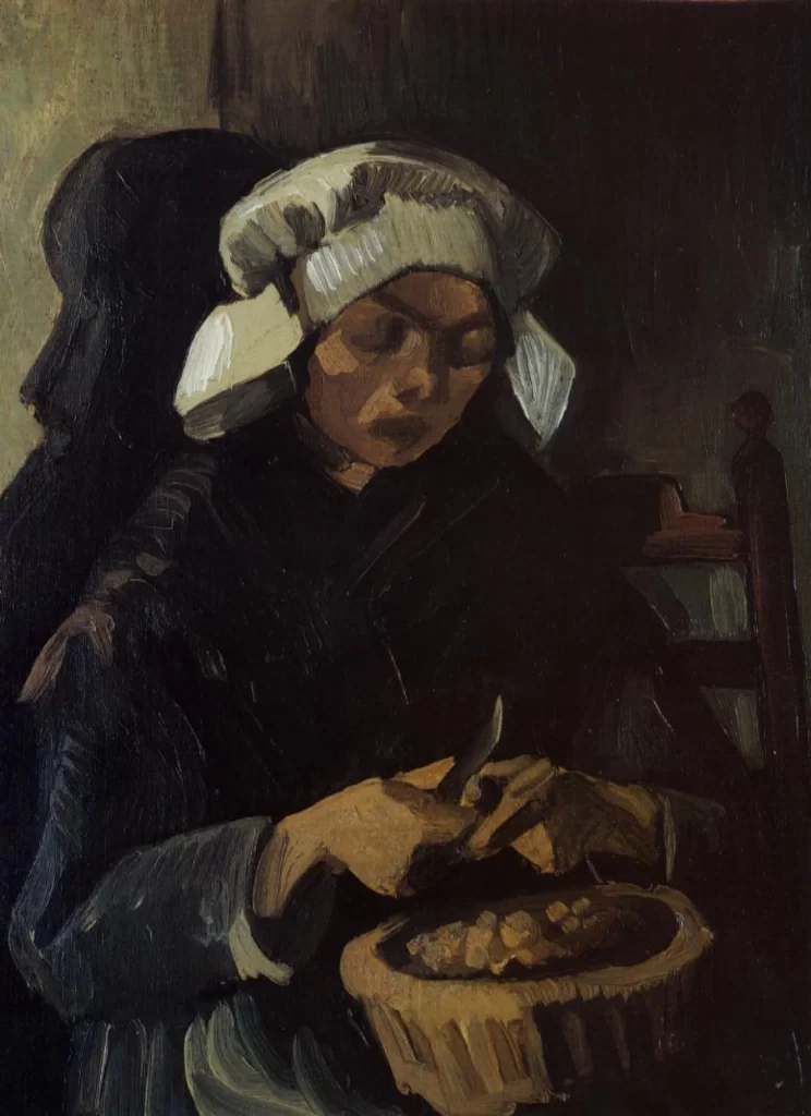 Peasant Woman Peeling Potatoes Van Gogh