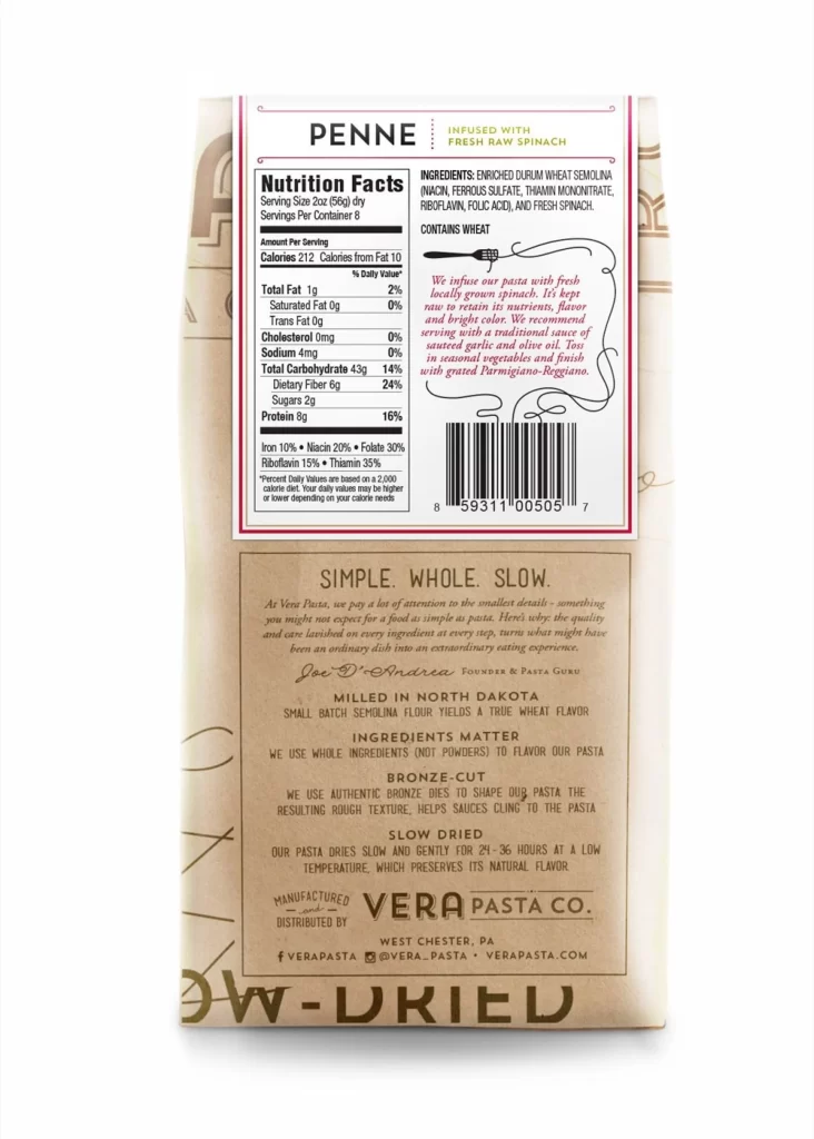 Penne Verapastaco Beige Red Black White