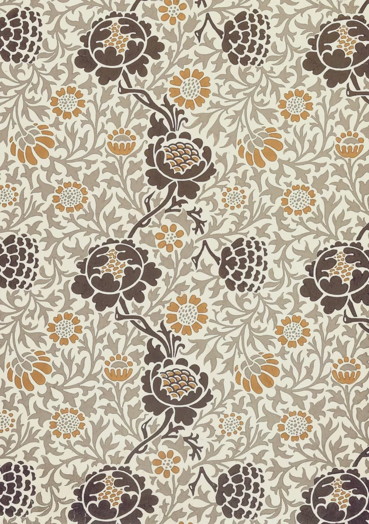 Peony Vine Gold Cream William Morris