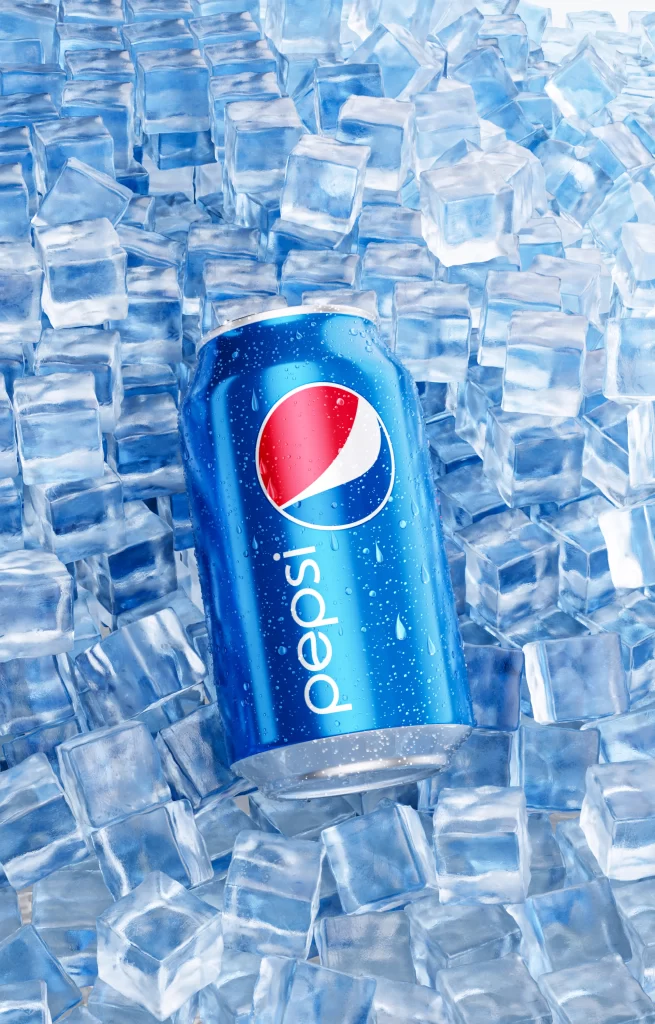 Pepsi Can Ice Cubes Refreshing Beverage