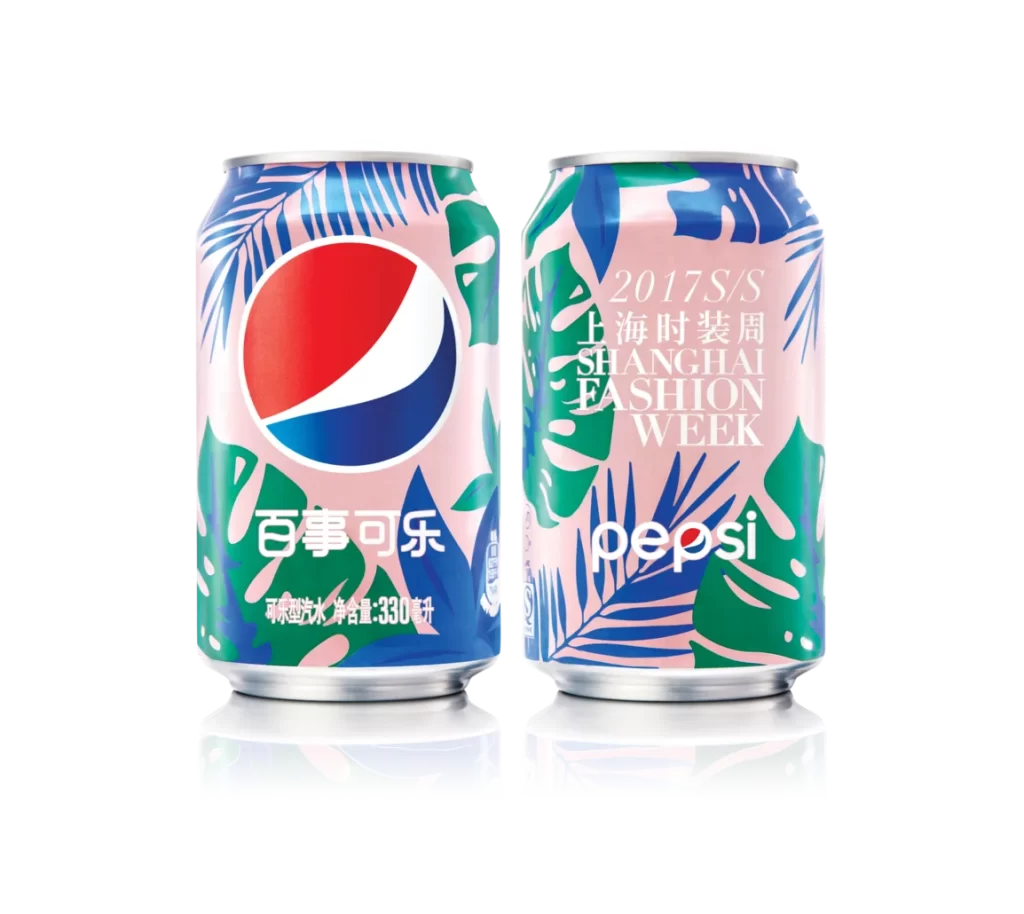 Pepsi Can Tropical Pink Green Fashion Design