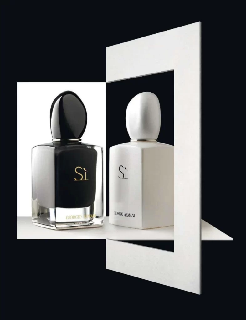 Perfume Bottle Black White Minimalist Design