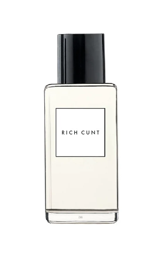 Perfume Bottle Black White Minimalist Label Design