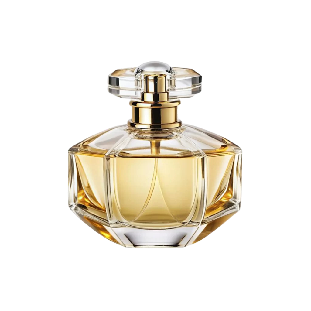 Perfume Bottle Glass Gold Design