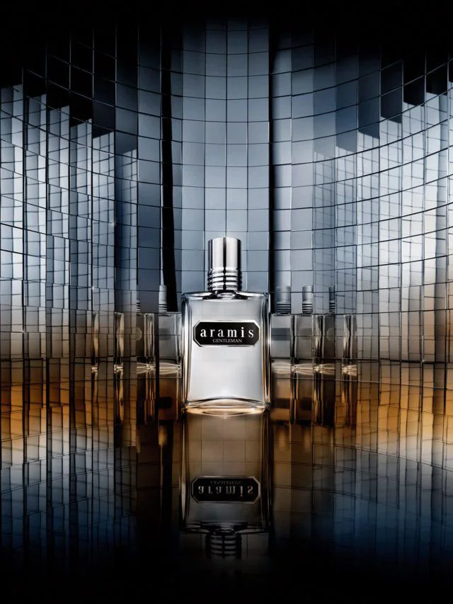 Perfume Bottle Silver Reflective Modernist Design