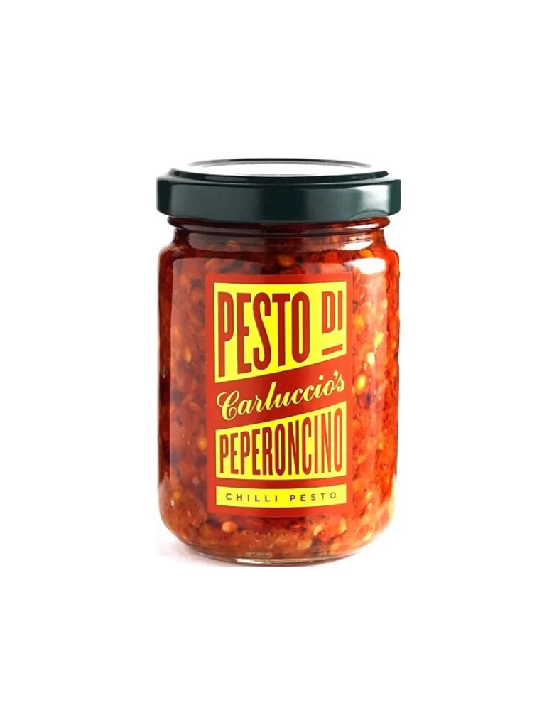 Pesto Carluccios Red Yellow Modern Typography