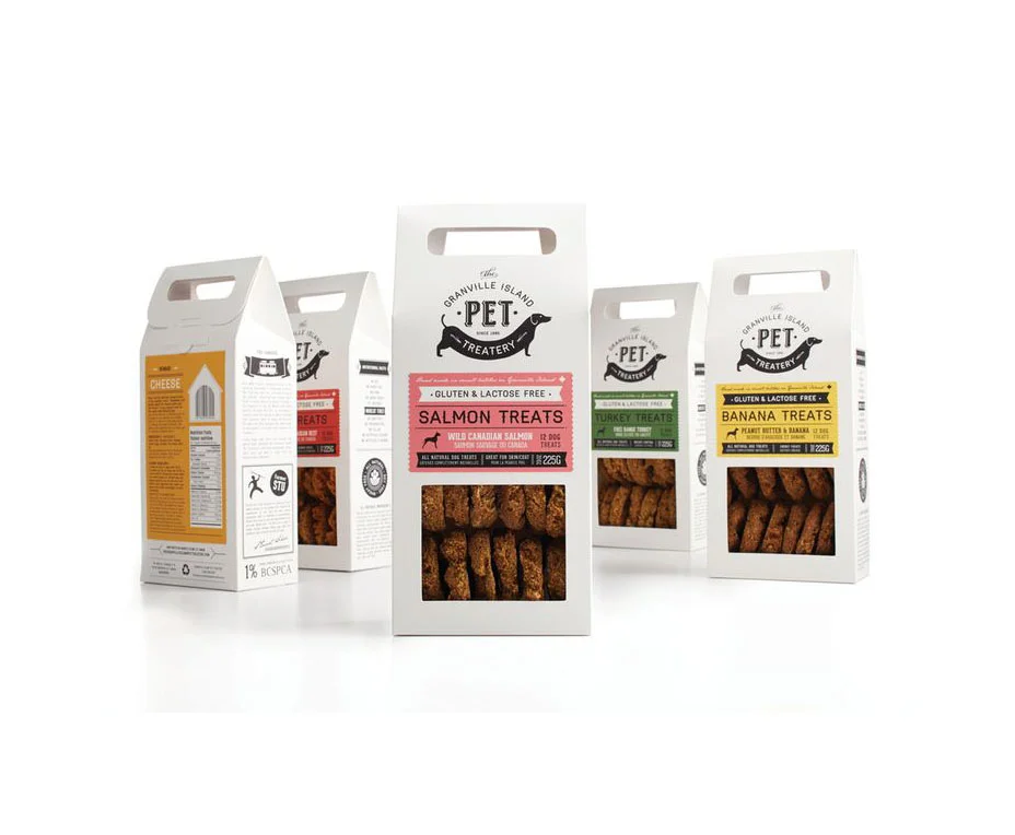 Pet Treats Salmon Treats White Box Illustration
