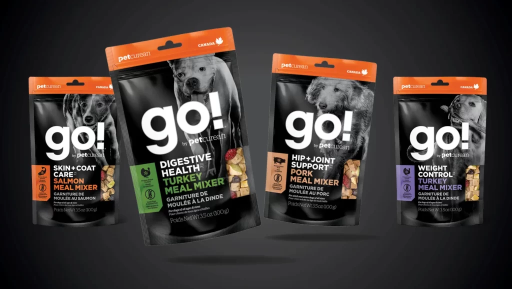 Pet Treats Turkey Meal Mixer Black Orange Dog Illustration