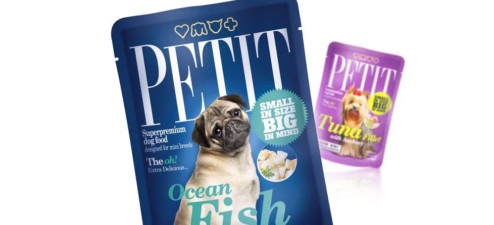 Pett Dog Food Ocean Fish Blue White Superpremium