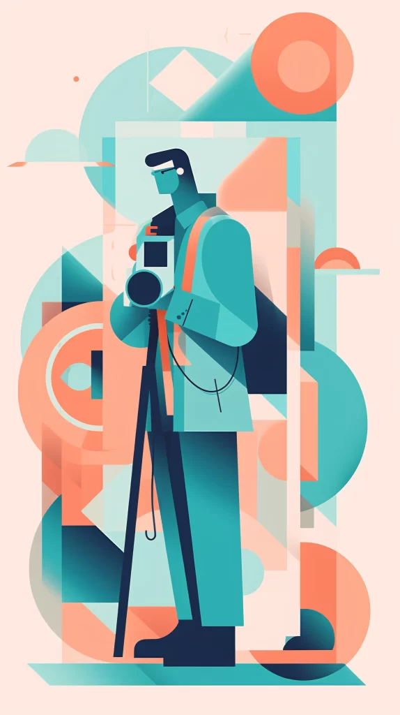 Photographer Teal Orange Abstract Geometric Modern
