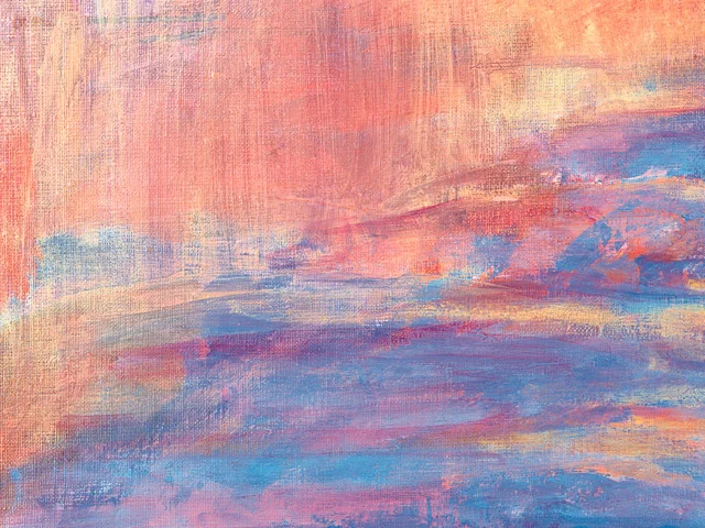 Pink Blue Impasto Oil Painting Texture Soft Brushstrokes Dreamy Mood