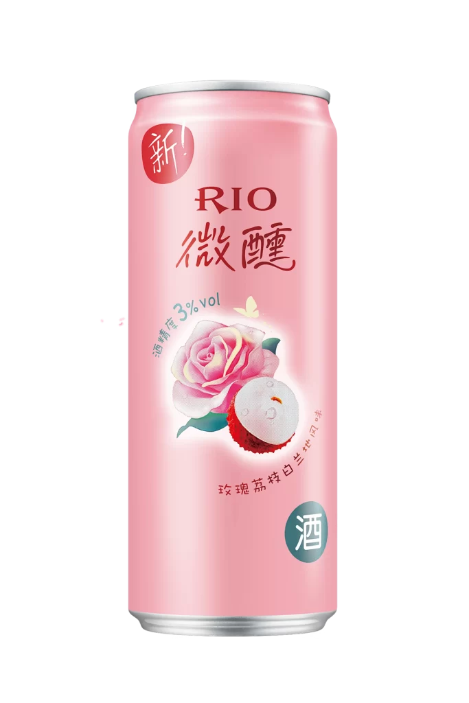 Pink Can Beverage Alcohol Rose Lychee