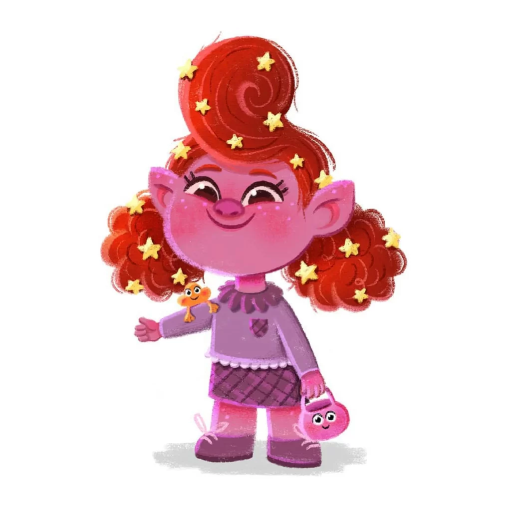 Pink Character Stars Hair Frog Handbag Eleonore Pelluau