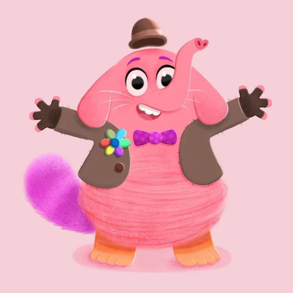 Pink Elephant Character Cartoon Animal Fancy Outfit Eleonore Pelluau