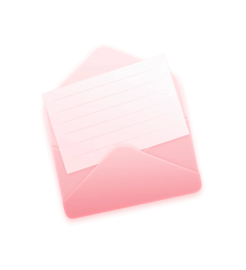Pink Envelope Letter Stationery