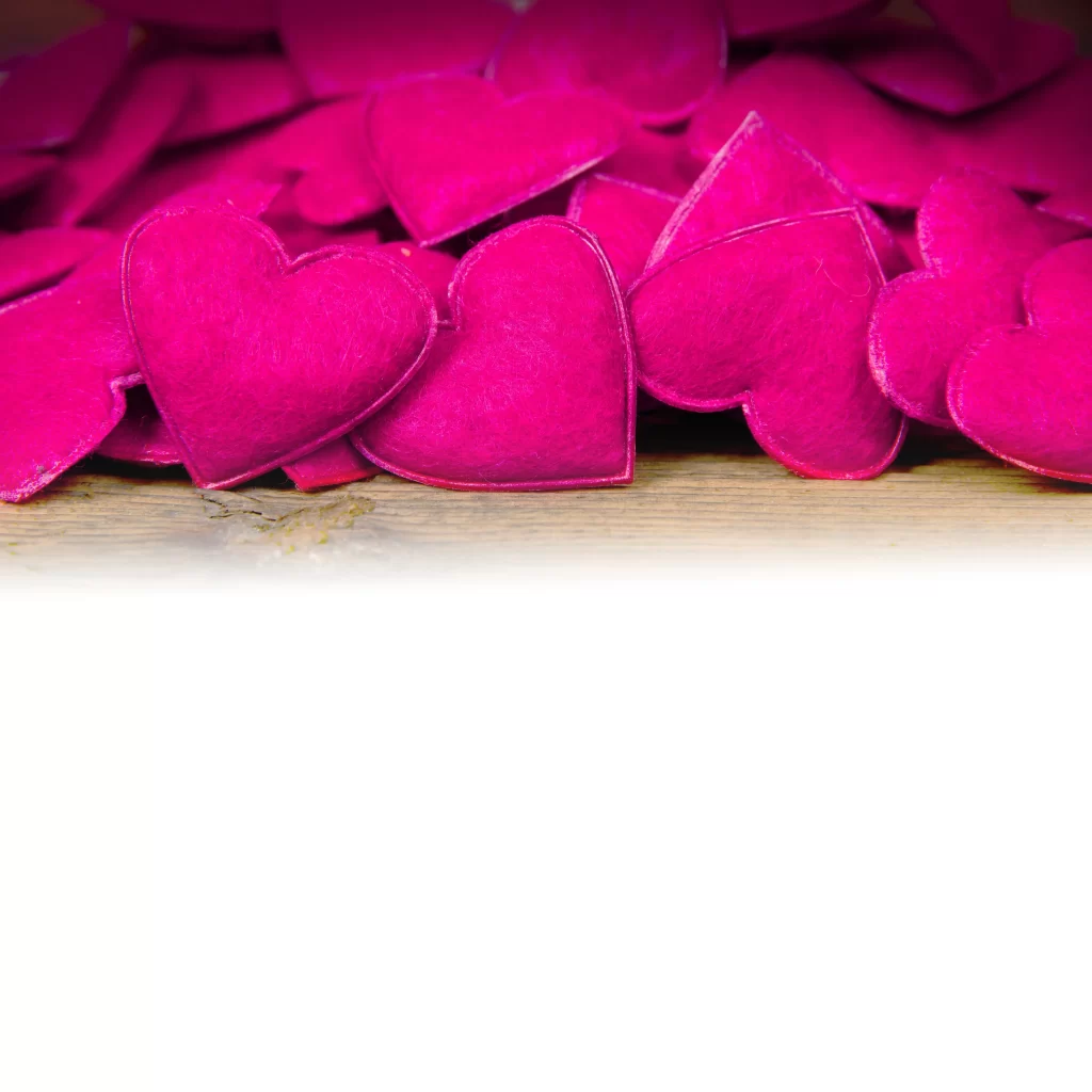 Pink Heart Shape Craft Decoration