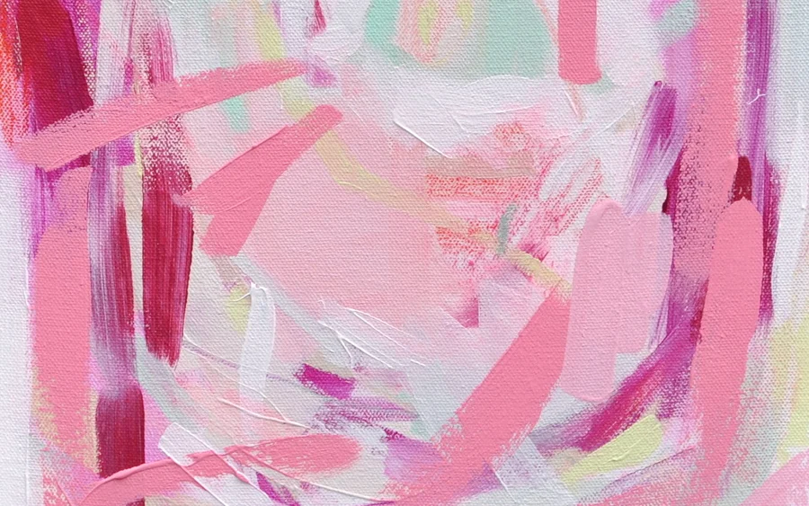 Pink Impasto Oil Painting Texture Dynamic neutral Brushstrokes