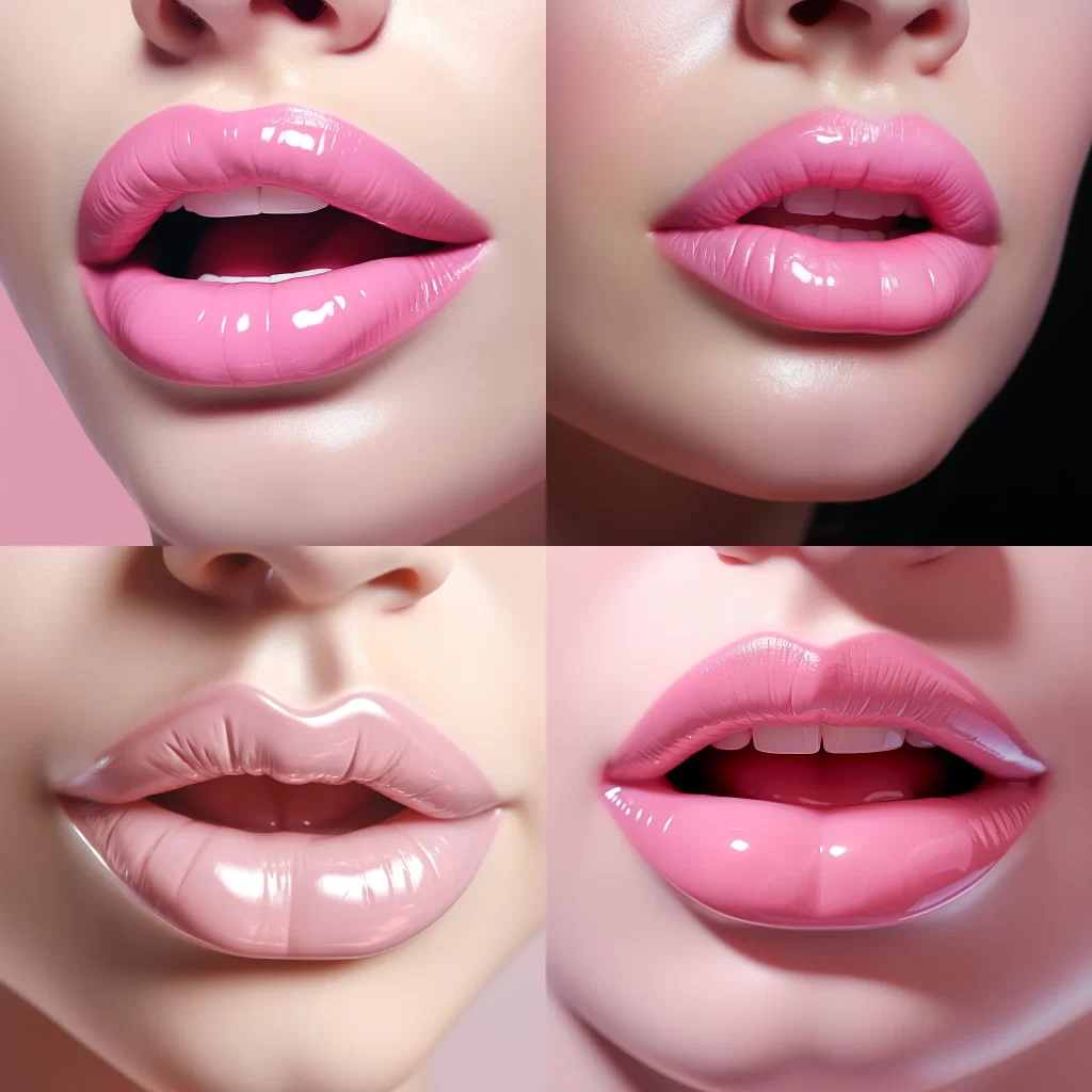 Pink Lipstick Close-Up