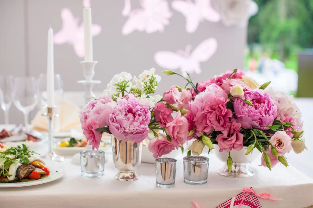 Pink Peony Bouquet Petals Greenery