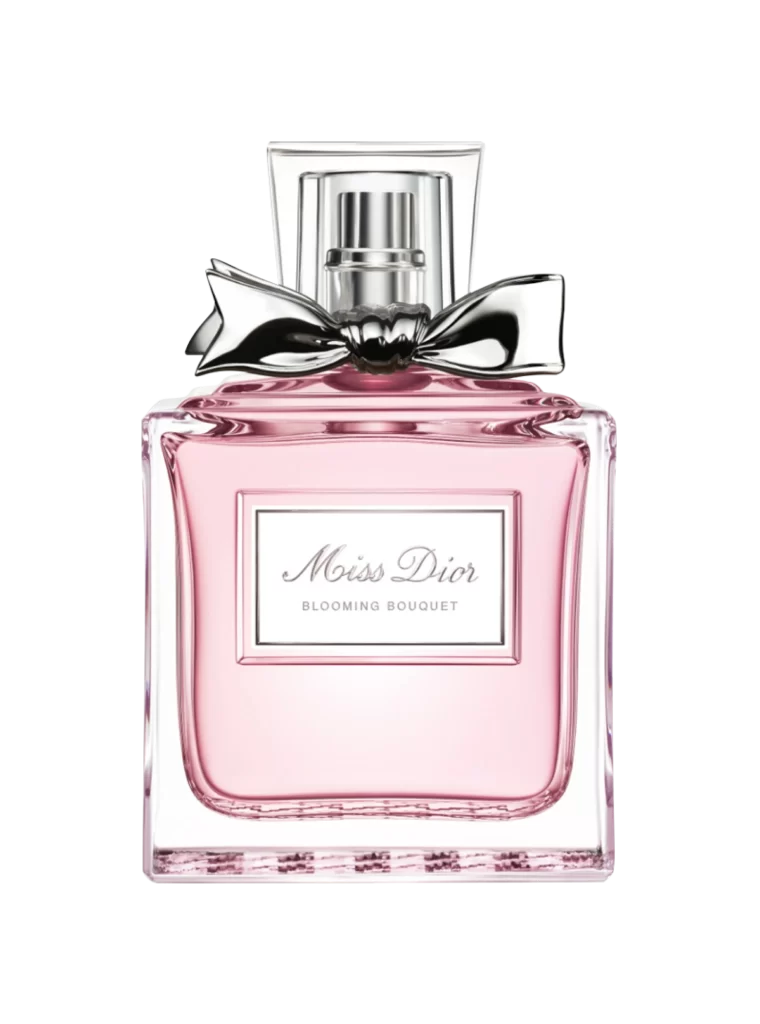 Pink Perfume Bottle Silver Bow