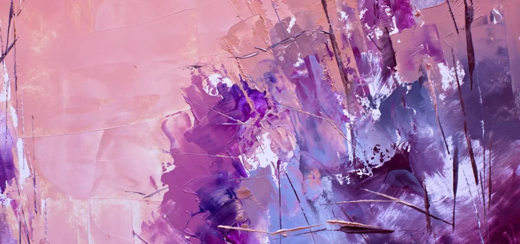 Pink Purple Impasto Oil Painting Texture Dynamic Brushstrokes