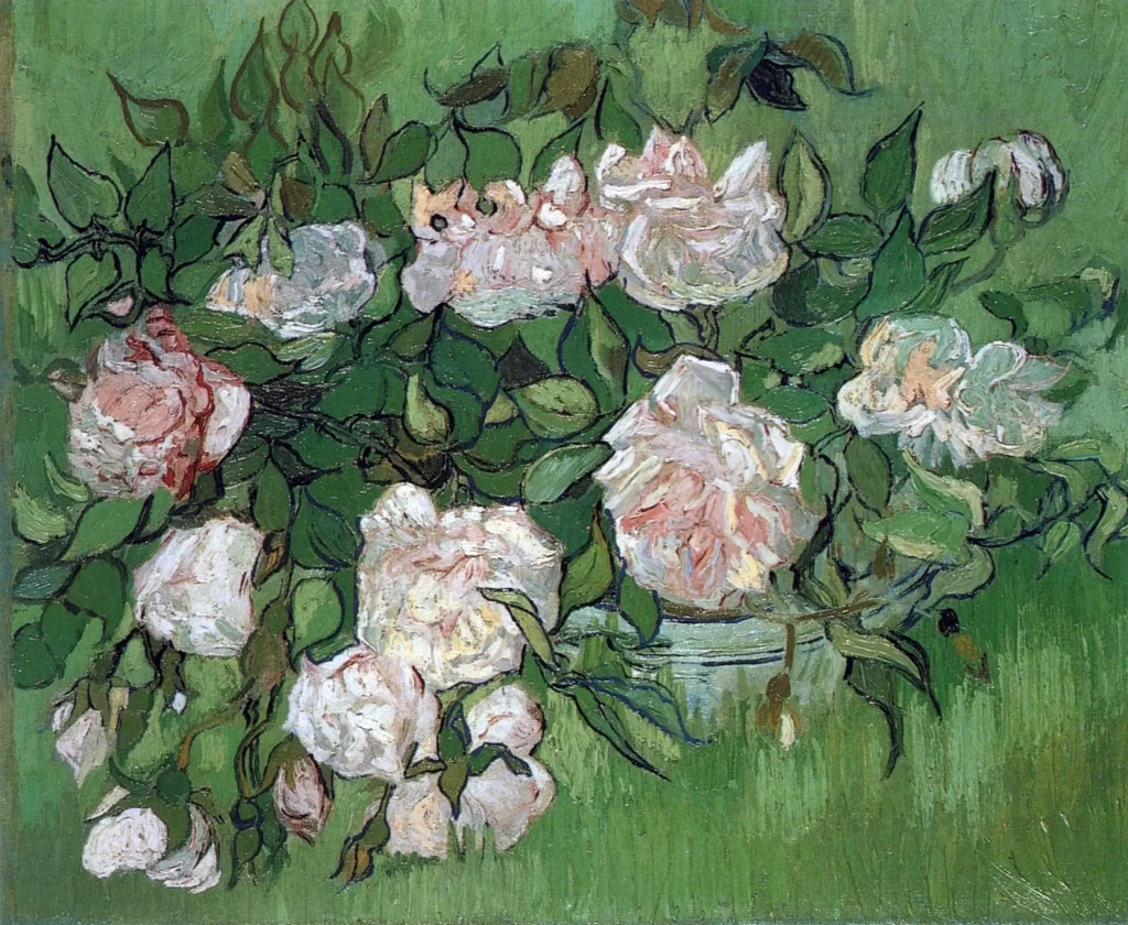 Pink Roses Van Gogh