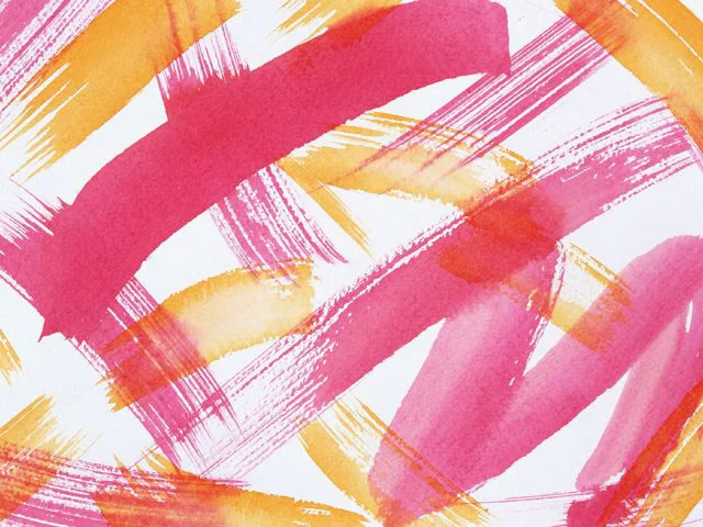 Pink Yellow Impasto Brushstrokes Dynamic Texture Energetic Mood