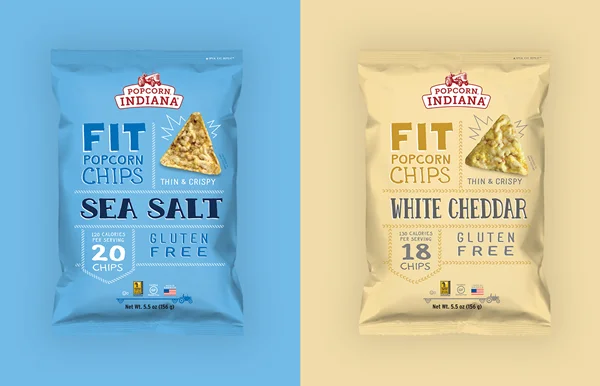Popcorn Chips Popcorn Indiana Thin Crispy Sea Salt White Cheddar